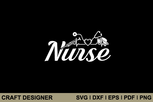 Heartbeat Nurse SVG Printable Cut File