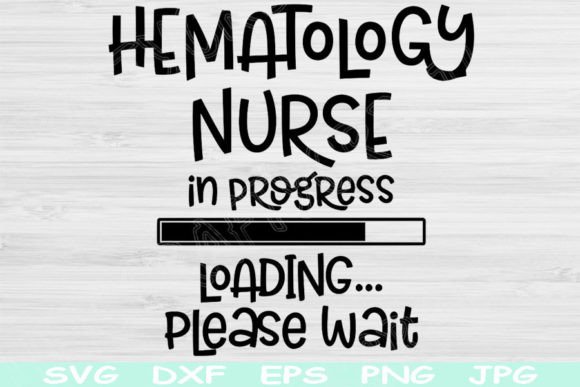 Hematology Nurse SVG: “In Progress Loading”