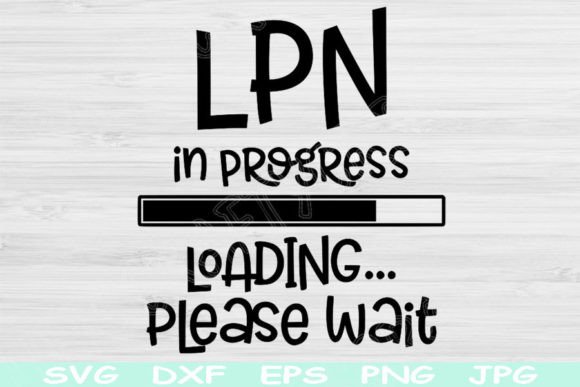 Nurse SVG, LPN in Progress Loading Design Review
